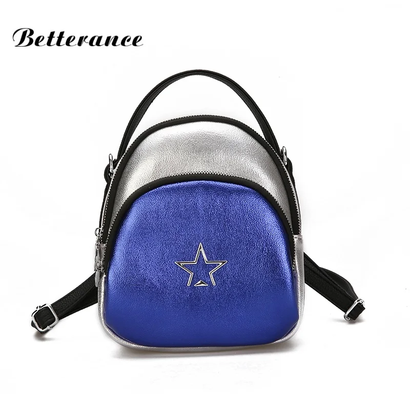 

2018 new mini shoulder bag female Korean multi-purpose small bag All-match fashion style Panelled soft leather travel backpack