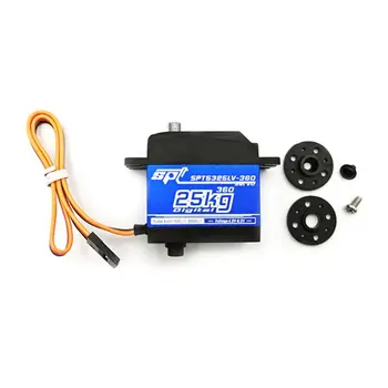 

SPT5325LV-360 25KG Digital 360 Degree Large Torque Dual Bearing Linear Change Metal Gear Servo