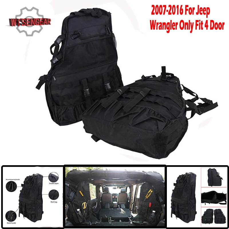 Wisengear Voor Jeep Zadeltas Auto Opslag Cargo Zak Netto Case Links Rechts Roll Kooi Multi Zakken Houder Wrangler Jk 2007-2016/ Wisengear Voor Jeep Zadeltas Auto Opslag Cargo Zak Netto Case Links Rechts Roll Kooi Multi Zakken Houder Wrangler Jk 2007-2016/