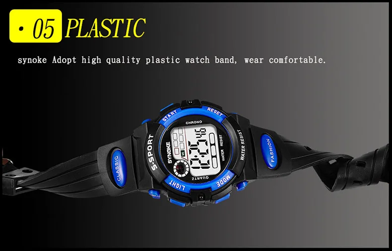 SYNOKE 2019 Новое поступление цифровые детские часы модные повседневные спортивные водонепроницаемые спортивные электронные часы для