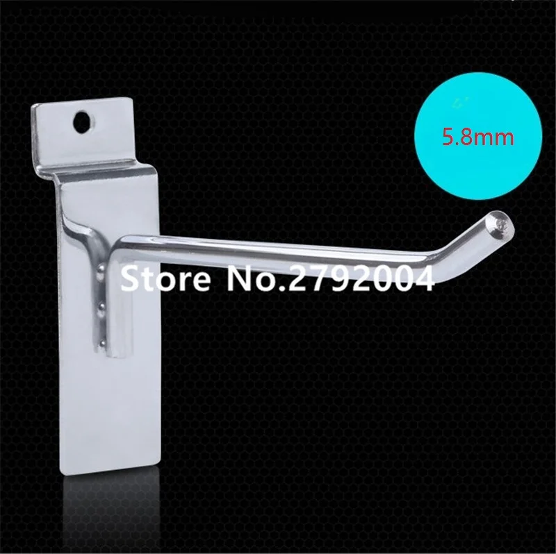 Gancho para Parede 15cm de Comprimento 6mm de Diâmetro Unidades Pacote Metal Chrome Segurança Display Slat 200 - 2 de diâmetro metal chrome segurança display gancho para parede slat
