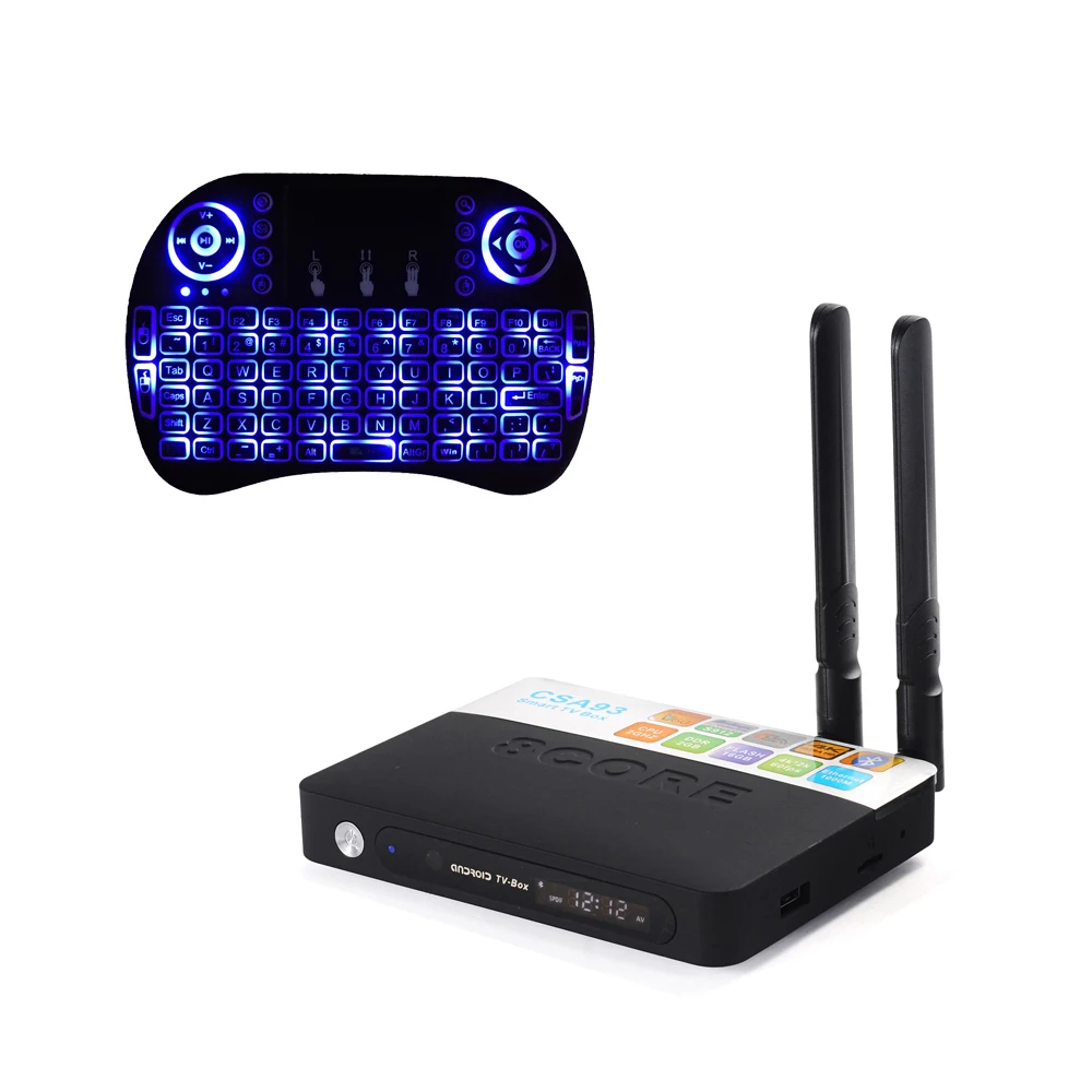 Free Backlit Rii i8 + CSA93 Amlogic S912 Android 6.0 TV Box 2G/16G Dual WIFI 1000M LAN KODI 17.0 4K Media Player Set Top Box 