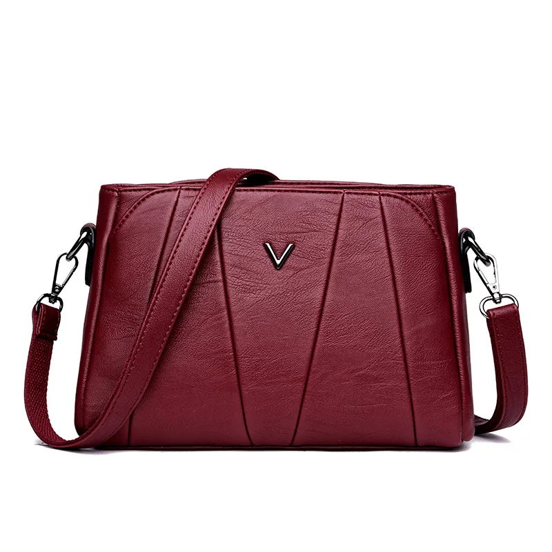 

2019 3-in-1 Handbags Leather Crossbody Bags For Women Messenger Bags Female Shoulder Handbag Crossbody Bags For Women Sac Femme