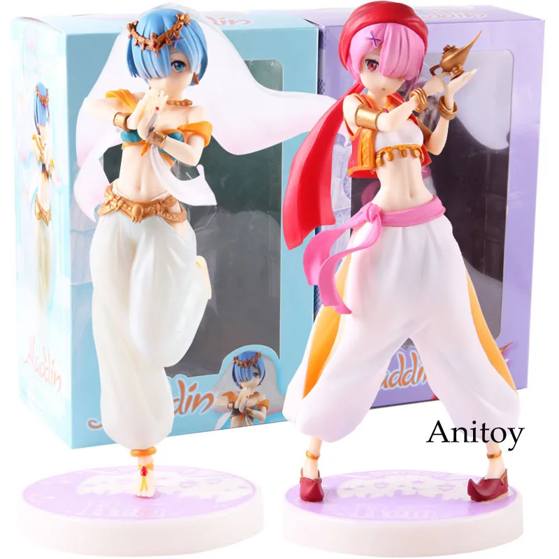 

Re:Zero Starting Life in Another World Aladdin Rem Ram In Arabian Night Ver. PVC Anime Ram Rem Figure Collectible Model Toy