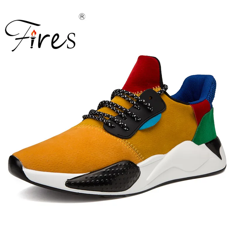

2019 Arrival Autumn Men Middle heel Running Shoes Autumn winter Breathable PU Leather Outdoor Sport Vibration Damping Sneakers