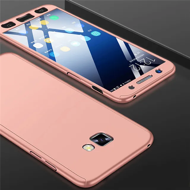 360 Полное покрытие чехол для телефона для samsung Galaxy M10 A10 A70 A40 A50 чехол для A6 A8 J6 J4 Plus A9 защитная оболочка чехол Крышка - Цвет: Розовый