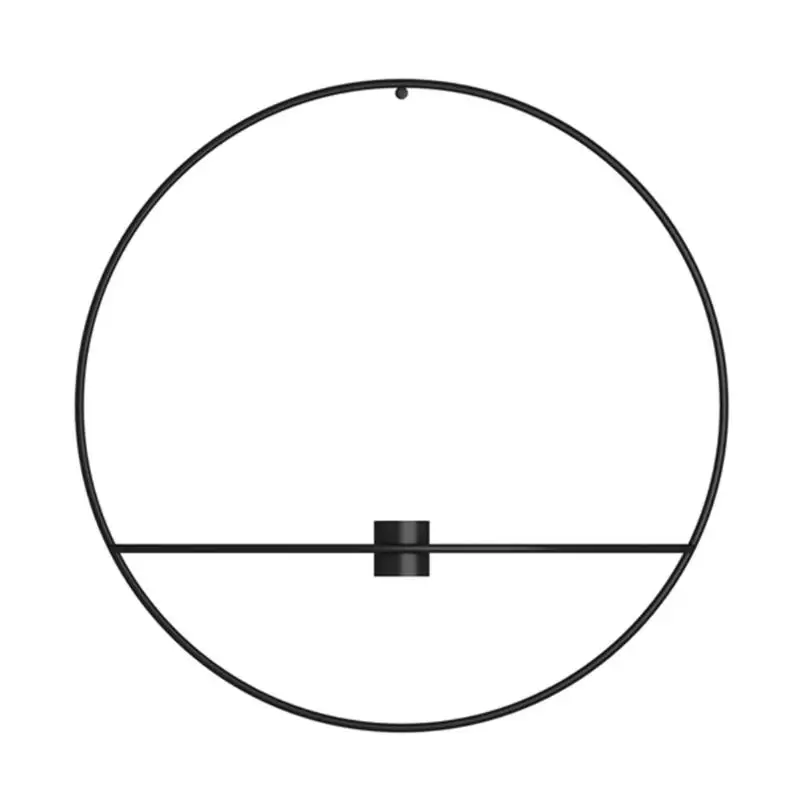 Металлический Подсвечник геометрический Круглый Подсвечник Настенный декор украшения для дома рукодельные подсвечники - Цвет: 03