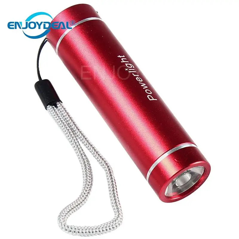 

Portable Mini LED Flashlight Torch 3W Battery Powered Flashlight Lamp Outdoor Emergency Light Lantern with Strap