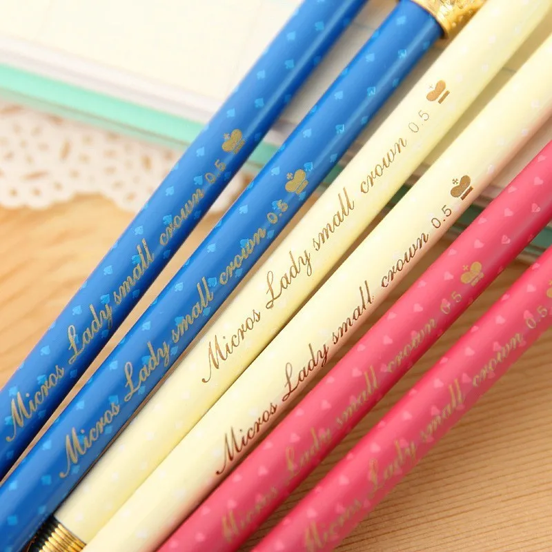 3 pcs/lot High quality 3 colors Cute Crown Kawaii Korea Novelty Mechanical Pencils School Office supplies for girls 05810
