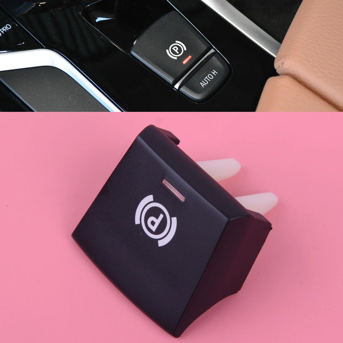 

DWCX Car Parking Brake P Button Switch Cover 61316822518 Fit for BMW 5 6 X3 X4 F10 F11 F06 F12 F25 2009 2010 2011 2012 2013