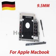 DE Shipping Aluminum Hard Drive Caddy Tray 2.5″/9.5mm 2nd SATA HDD SSD Kit for Apple Unibody MacBook
