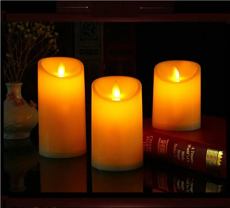 LED Electronic Candle Flicker Light Festival Decoration Christmas Candle Simulation Flame Flashing Lamps Romantic Night Light