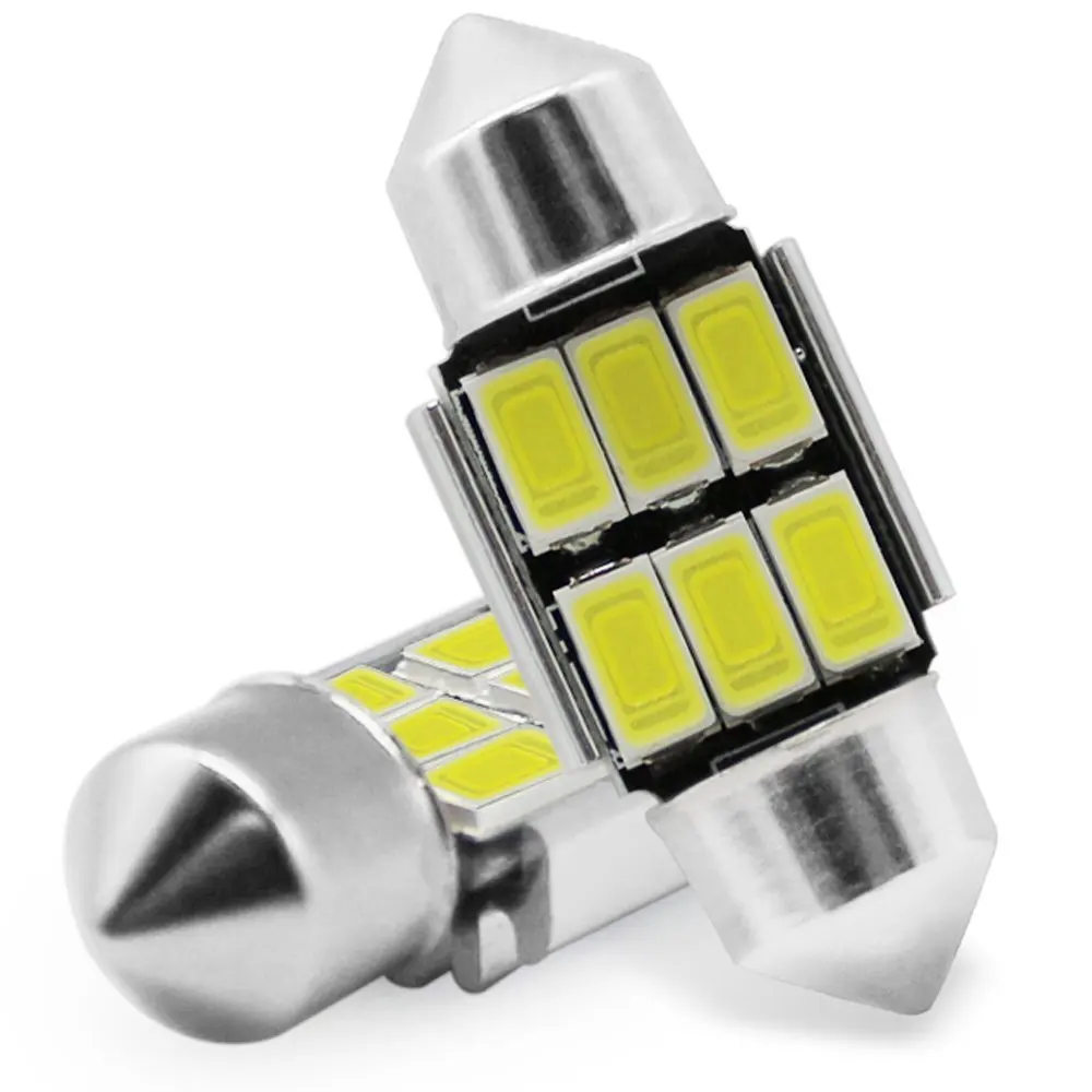 Современный автомобиль 4x C5W C10W C3W 31 мм 6smd светодиодный гирлянда; осветительная лампа 5630 автомобильный светильник номерного знака