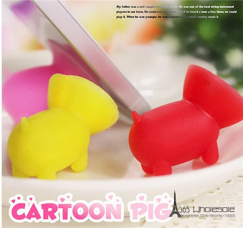 Cute pig Silicone phone rack holder 50pcs - 2