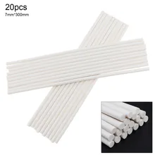 Bâtons de colle thermofusible en Viscose blanche forte, outils manuels de bricolage pour pistolet à colle thermofusible, outils de réparation, accessoires, 7mm x 300mm, 20 pièces/lot
