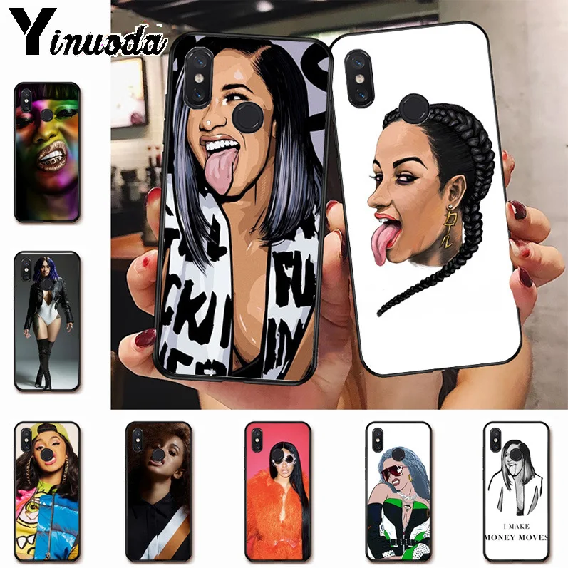 Ynuoda Fashion Nova Cardi B tongue Finesse Ultra Thin Cartoon Case for xiaomi mi 8 se 6 note2 note3 redmi 5 plus note5 Cover