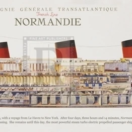 Compagnie Generale Transatlantique Poster Print by The Vintage Collection (24 x 8)