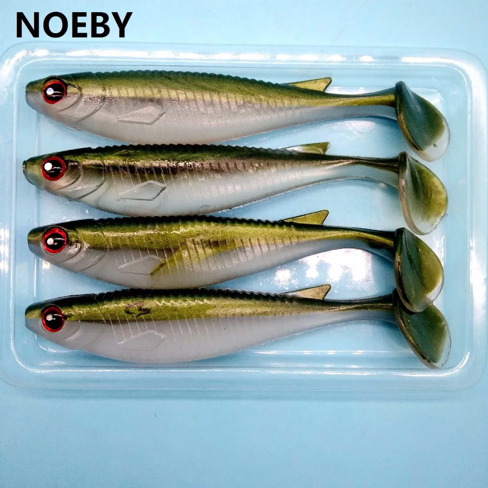 NOBEY 5485 8 шт./лот Мягкая приманка г/10 см 6 цветов силиконовые приманки с объемными