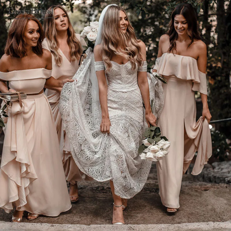 

Dramatic Lace Wedding Dresses Mermaid Mesh Layered full skirt Bridal Gowns Sweetheart News Chic Vestido De Noivas DW067