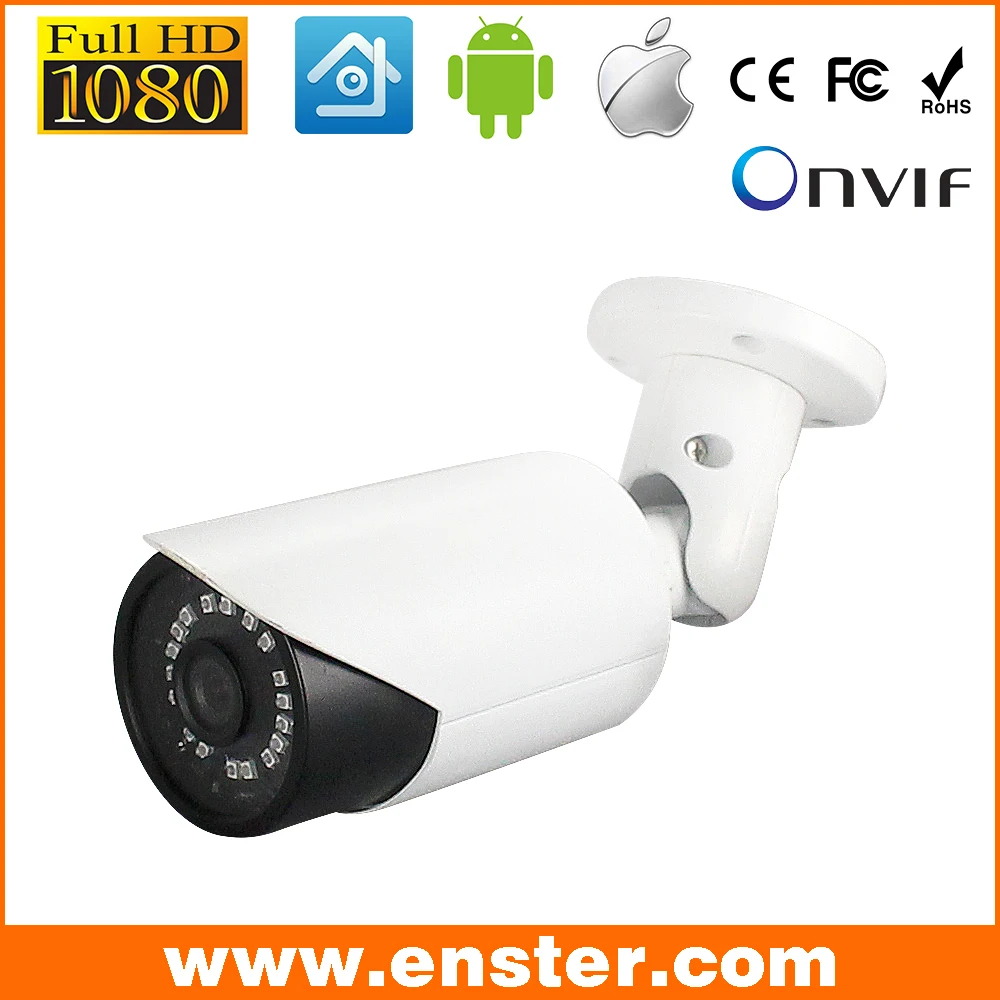 ФОТО Enster 2MP H.264 Security IP Camera Outdoor CCTV Full HD 1080P 2.0 Megapixel Bullet Camera IP 1080P Lens IR Cut Filter ONVIF