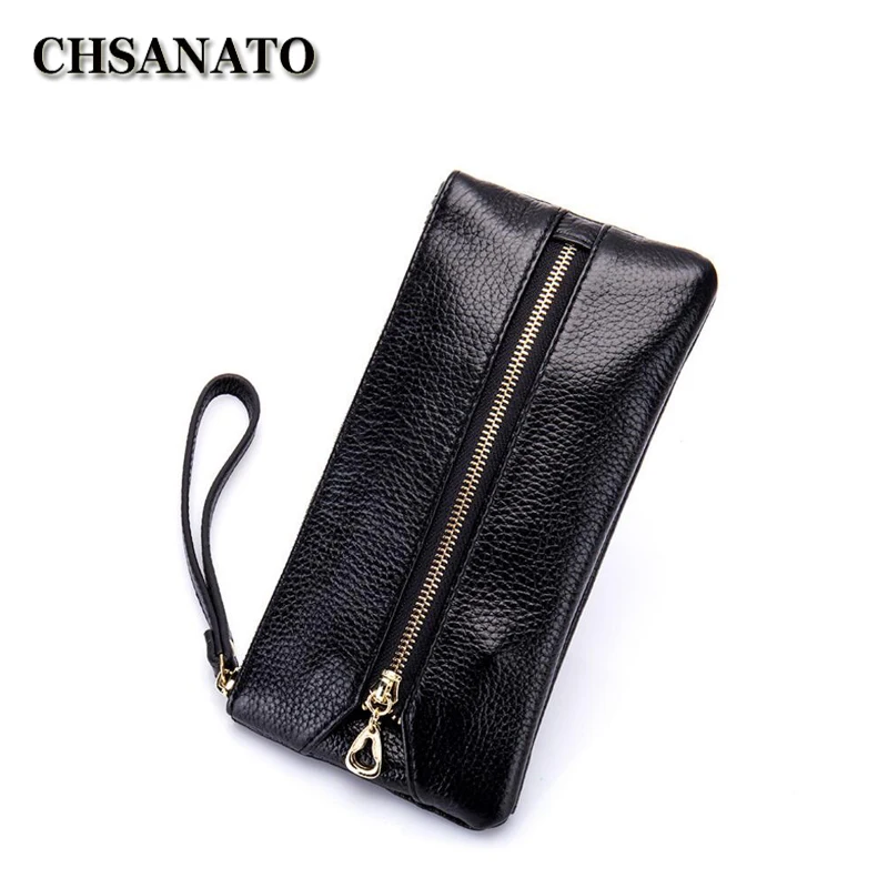 

CHSANATO Cow Leather Key Holder Key Phone Clutch Wallet Wristlet Key Organizer Keychain Coin Purses Card Case Bags