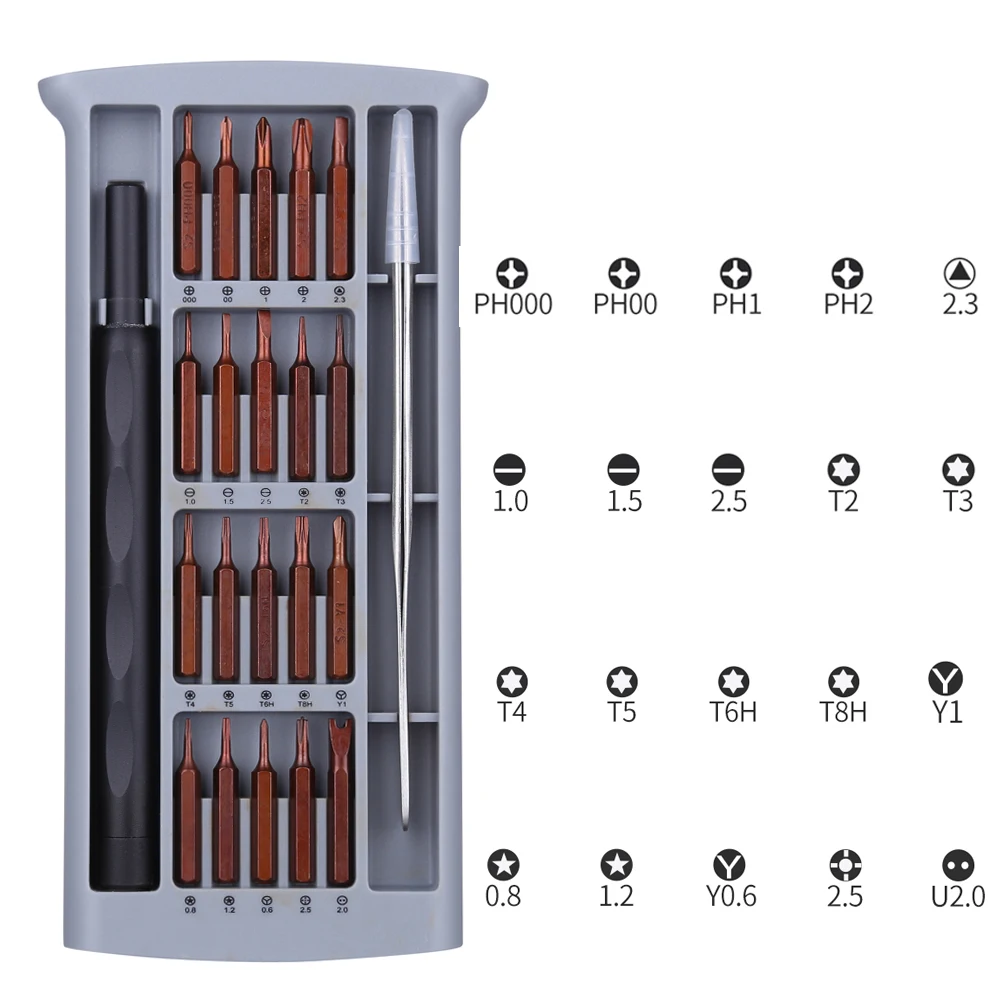 22-в-1 точных магнитных отверток Tournevis Y 0,6 отвертка для iPhone X 8 7 6 S 6 Plus 5 Mac ноутбука телефона инструменты для ремонта