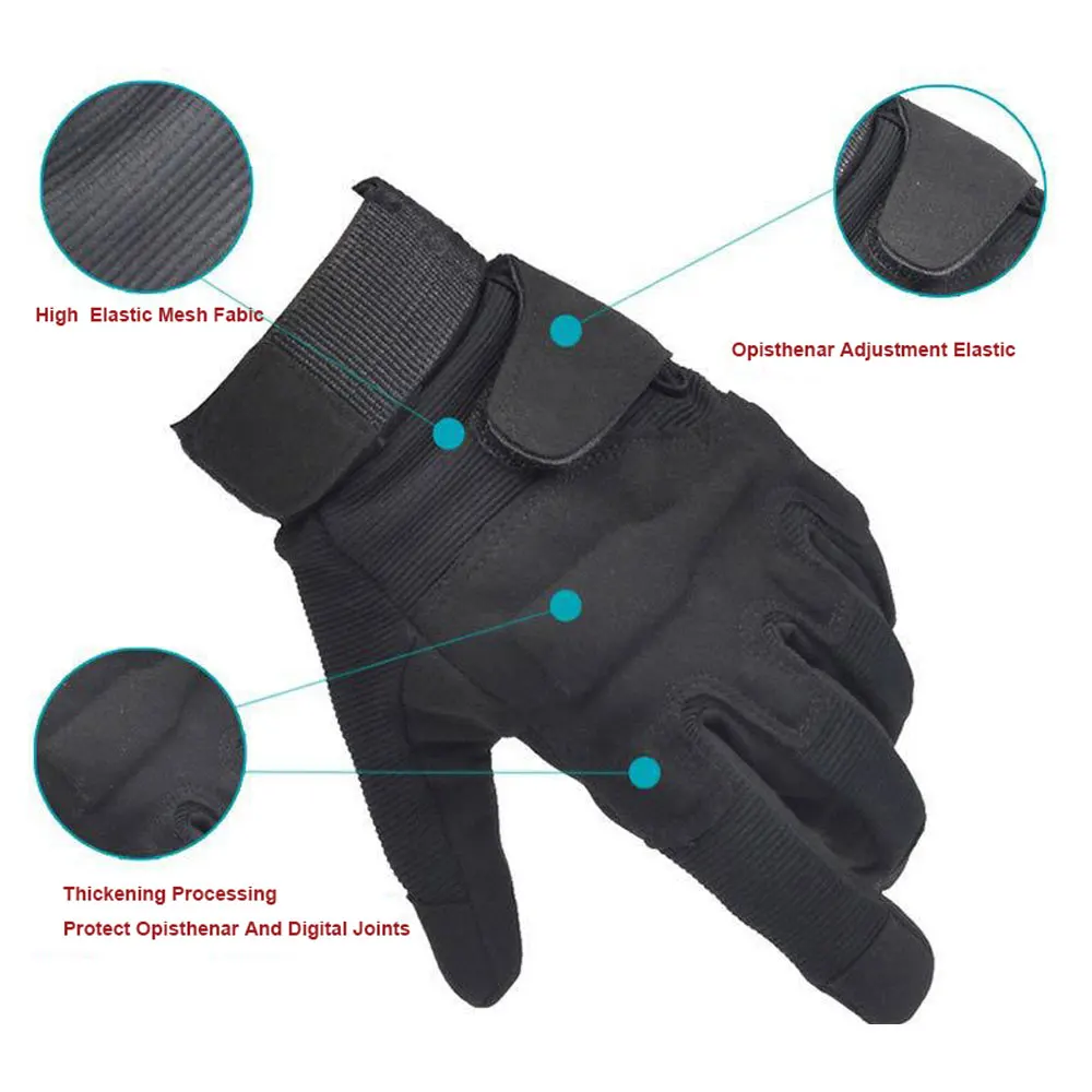 1pair Tactical Military EVA Gasket Knuckle Gloves/Motorcycle Gloves Fit for Motorcycle Paintball Cycling Hiking Camping  Finger