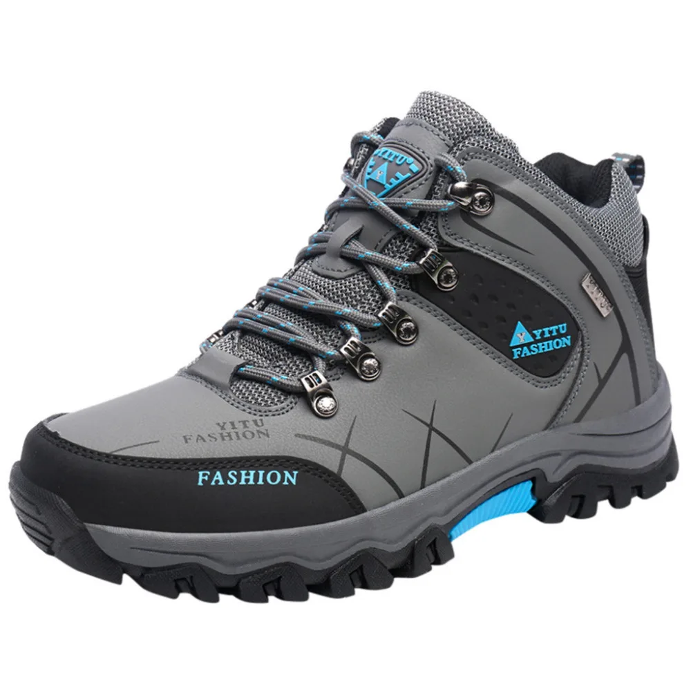 2019 Men's summer breathable mesh climbing walking shoes outdoor sports shoes non-slip running walking shoes for male 40J10 (4)