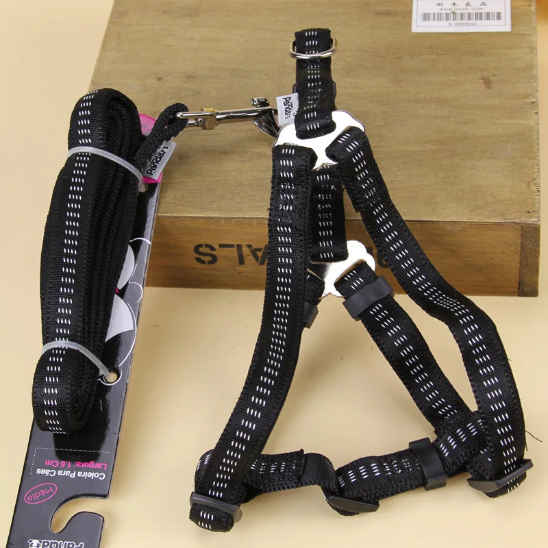 

Dog leash+chest harnesses Breakaway adjustable Pet Harness Nylon Durable Comfortable