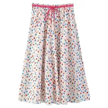 JAYCOSIN Женская юбка в стиле бохо с высокой талией Летняя Повседневная пляжная Макси Длинная Цветочная юбка труба принцесса юбки путешествия 25 июня