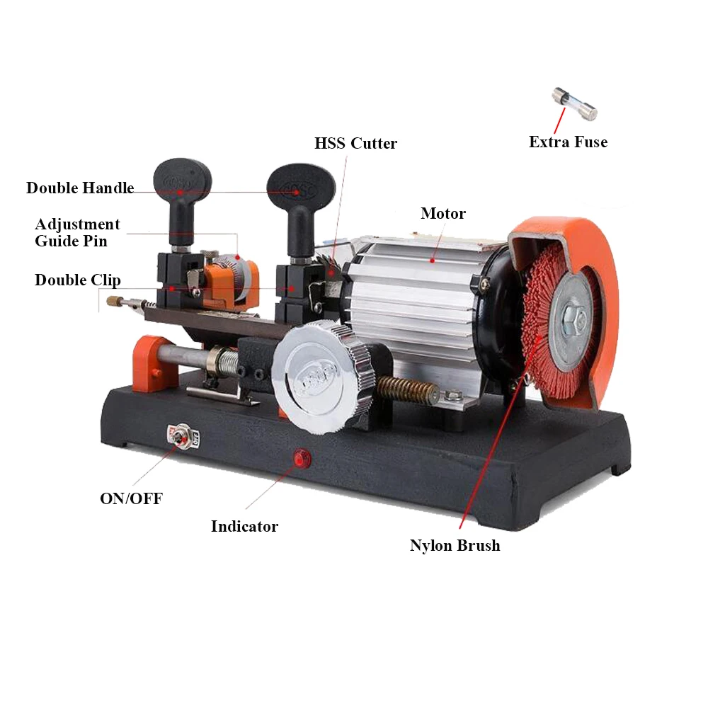 CHKJ Goso 2AS-A машина для резки ключей для дверей машины для продублирования ключей горизонтальный ключ резак 220 В 180 Вт Слесарные Инструменты