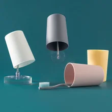 Слива зубная щетка чашка Творческий уолл-sucker сплошной цвет пластика анти-масштабирования ежедневно дома стиральная Кубок сакагучи чашки