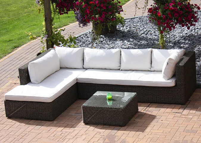 Уличная плетеная мебель модульный угловой диван для гостиной балкона|outdoor wicker