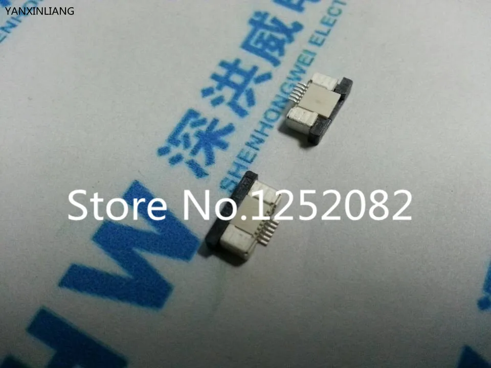 

100PCS/LOT FFC / FPC flat cable connector socket 0.5MM 6P Down connection Pitch 0.5mm