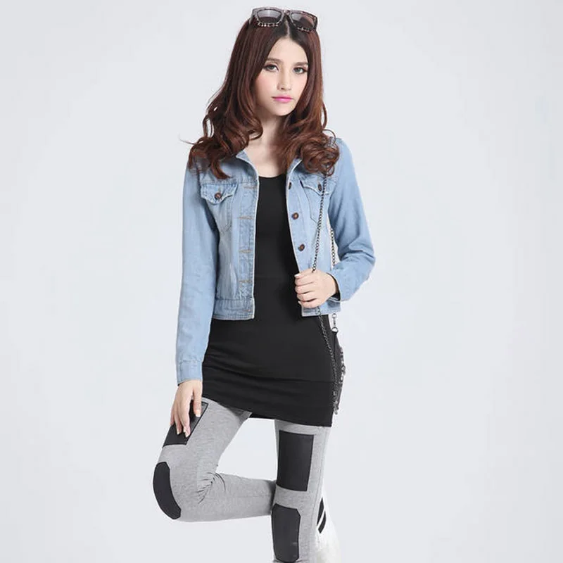 2017 Spring Women New Years Gift Vintage Cropped Denim