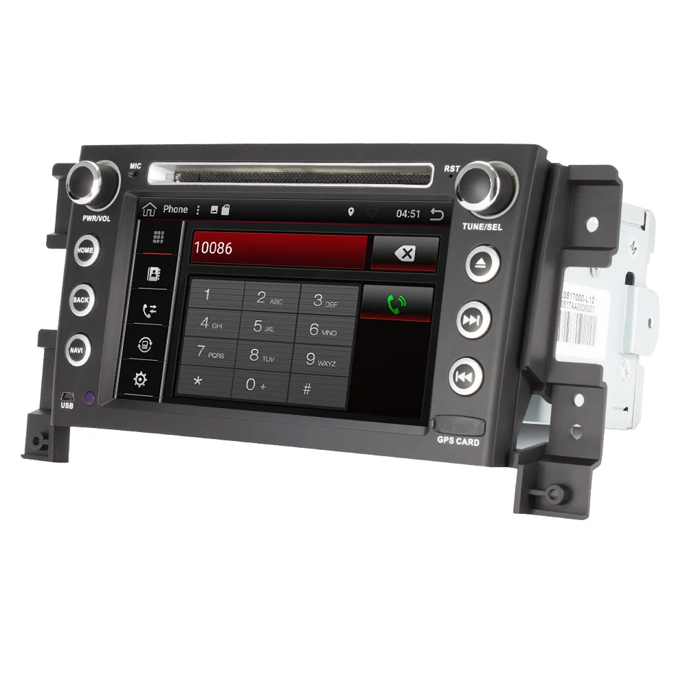 Top Eunavi IPS Android 9.0 car dvd for Suzuki Grand Vitara 2005-2012 multimedia headunit GPS Radio gps player stereo gps navigation 3