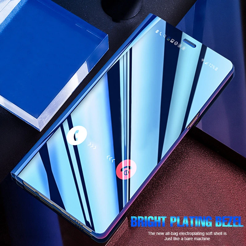 Прозрачный зеркальный смарт чехол для Sony Xperia XZ3 XZ 3 подставка откидные кожаные