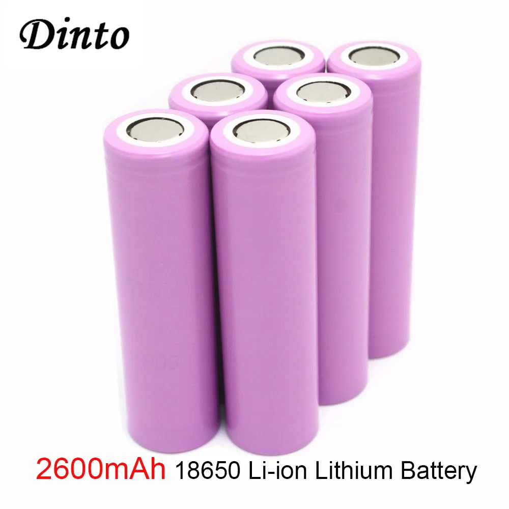 Dinto 4 шт. для samsung 26F 3 7 V 2600 мА/ч Перезаряжаемые 18650 литий ионный аккумулятор Батарея