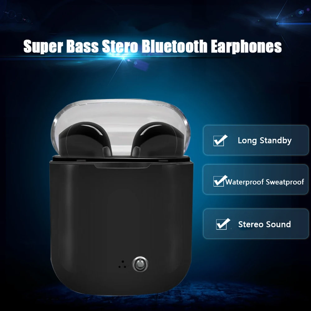 Genuine i7s TWS Wireless Earphones V4.2 Bluetooth Bass Headsets With Microphone Charging Case For Xiaomi Samsung iPhone Meizu PC (3)