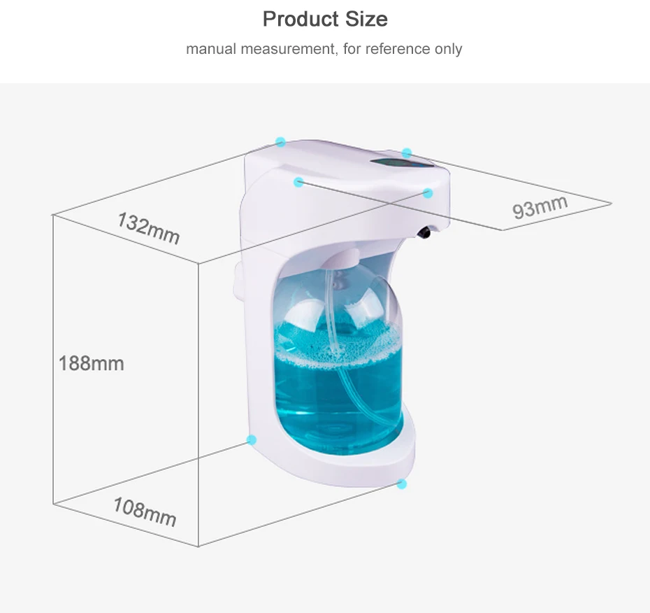 500 ml автоматического пенного диспенсер для жидкого мыла настенный дозатор Smart Сенсор Touchless Ванная комната Кухня дозаторы