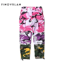 Три цвета камуфляж пэчворк брюки карго мужские хип-хоп повседневные камуфляжные брюки модные уличные джоггеры спортивные штаны