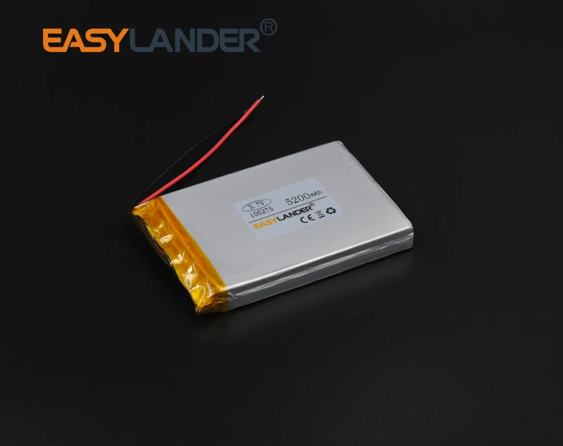 200 шт./лот 3 7 в 5200 мА ч литий-полимерный литий-ионный аккумулятор для GPS PSP MP3