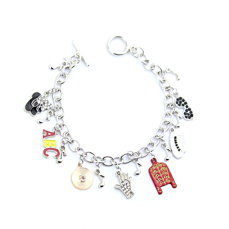 

Fashion Michael Jackson Music Charm Bracelet Trendy Singer Bracelets The Artist Christmas Women Gril Gifts Dropshipping