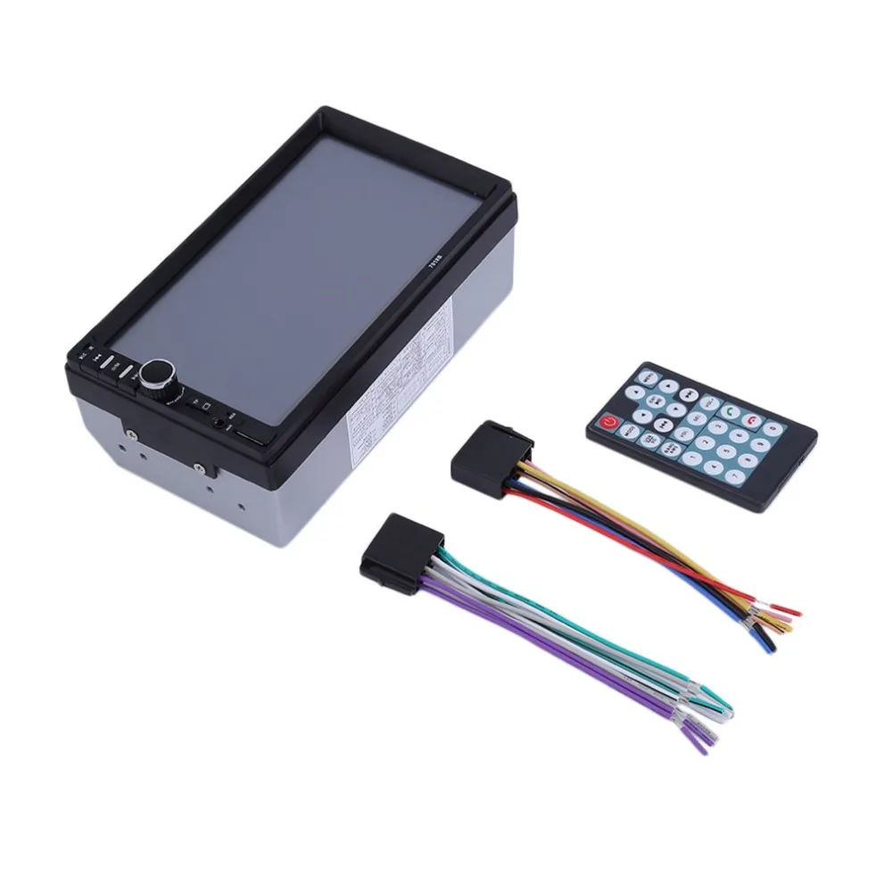 

7018B 7 Inch LCD Touch Screen DVD Player 2 DIN In-Dash DVD Radio Player Bluetooth Stereo FM Radio Car Music Player EU Plug