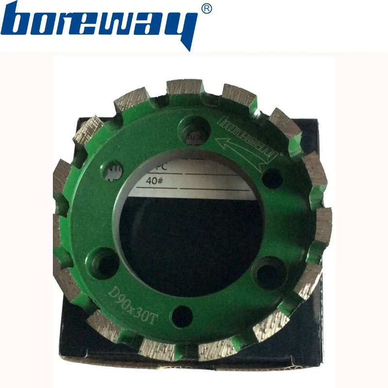 Boreway Поставка кусок D90* 30T* 50H Счетный циклонный измерительный круг для гранита мрамора Быстрый запас удалить