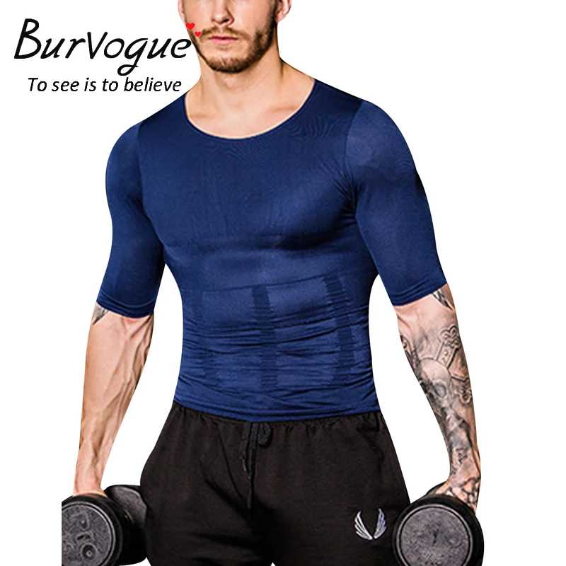 Short sleeve men's compression top
