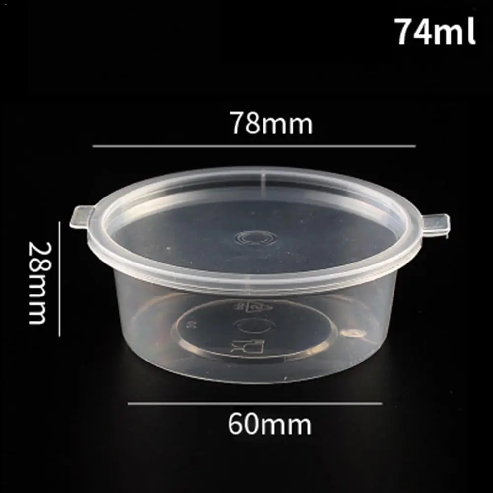 Одноразовые пластиковые маленькие пищевые коробки упаковочные контейнеры для приправ масло Чили вынос коробочка для соуса с крышкой