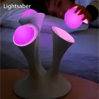 Mushroom light Led colorful 3D lights gradient magic night light fluorescent bedside lamp Slide switch 1W decorative lights