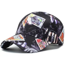 Весенняя и летняя бейсболка в стиле панк с кепкой в стиле хип-хоп, Кепка с изогнутым козырьком для покера, Кепка с регулируемым козырьком для скейтборда, черная шапка для уличных танцев