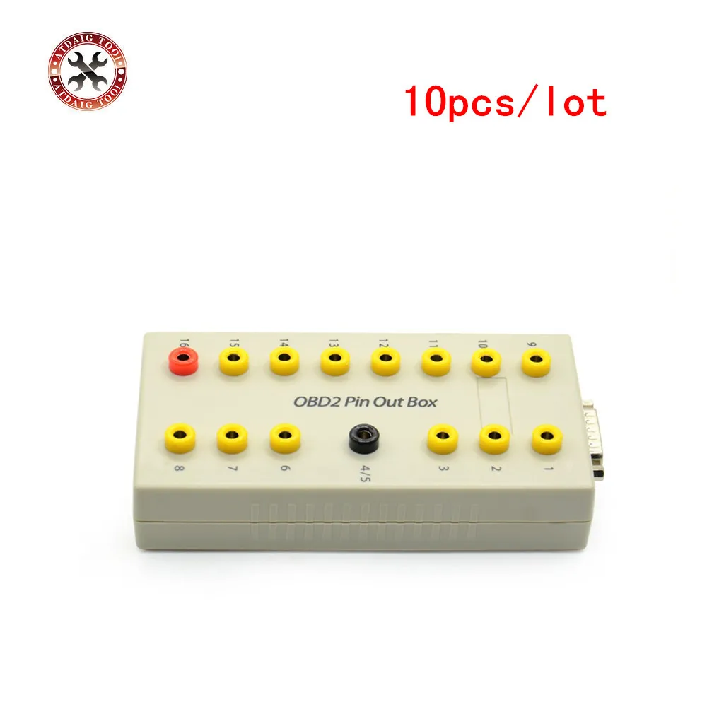 

10pcs/lot New Arrival Auto cable for OBD2 Pin Out Box Obd2 Pin Out Box Breakout Tester Auto Connector DHL Free Shipping